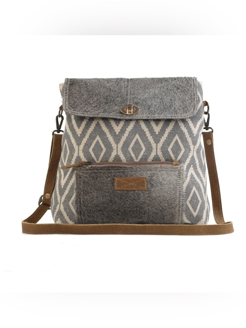 $89 NWOT Myra Bag Grainy Gray Shoulder Bag S-2557, Multicoloured